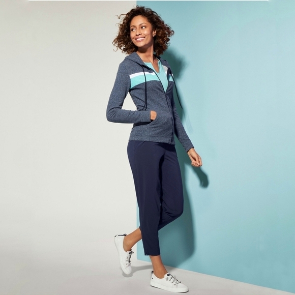 T by Talbots Womens Colorblock Terry Hoodie Size 2x Petite - Picture 10 of 10